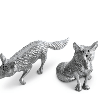 Salt & Pepper Pewter Foxes