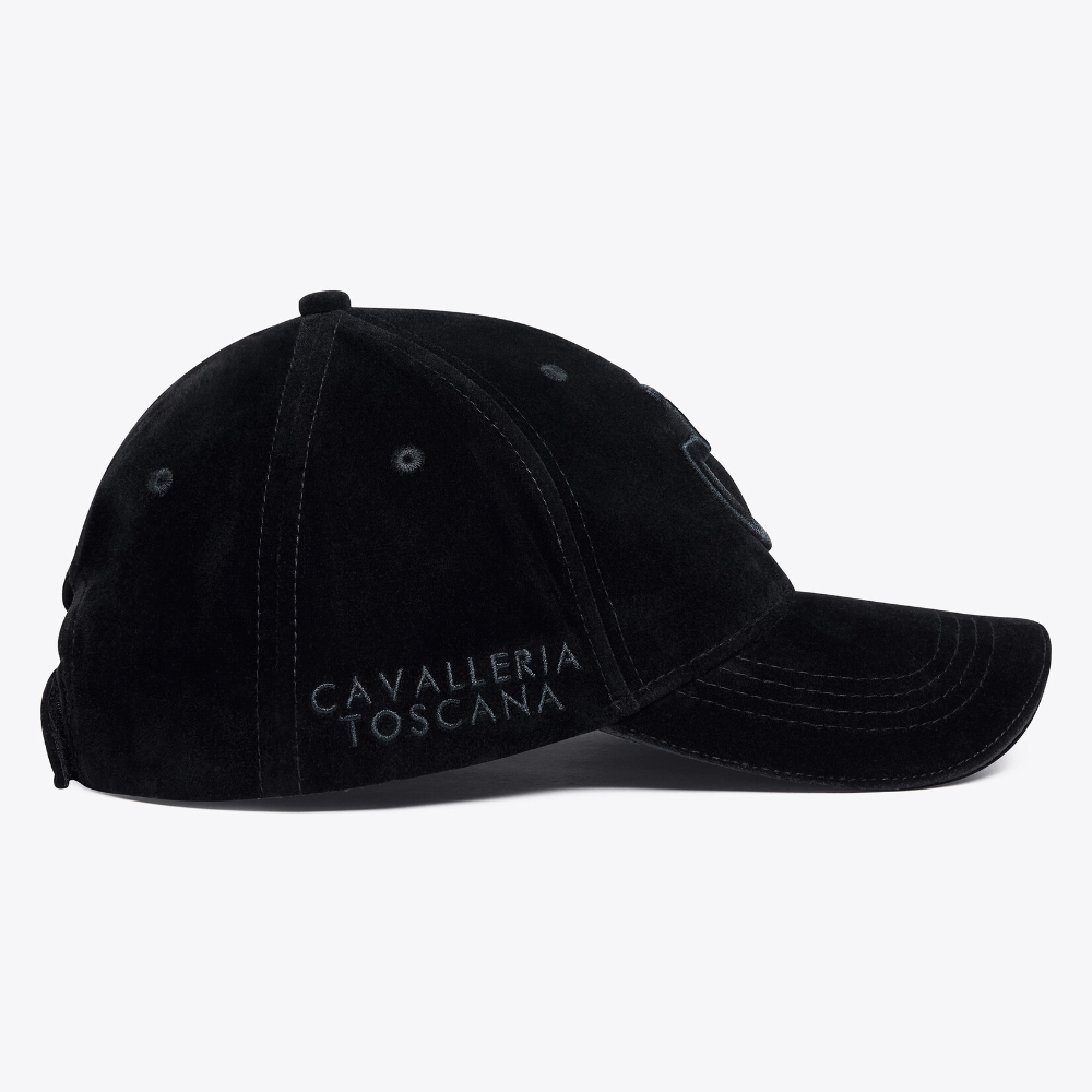 Cavalleria Toscana Velvet Baseball Cap - Black