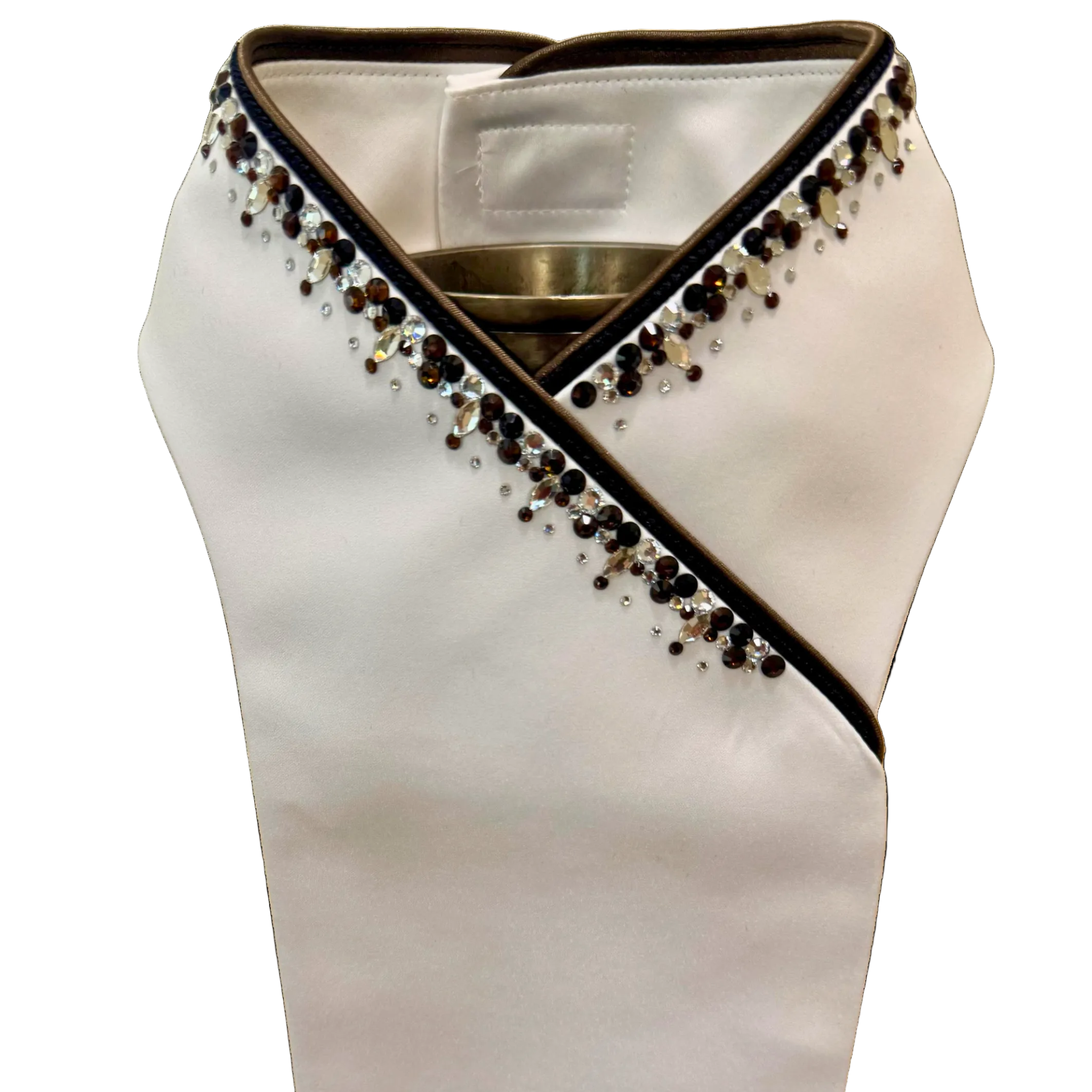 Plastronique Black & Brown Drops Stock Tie