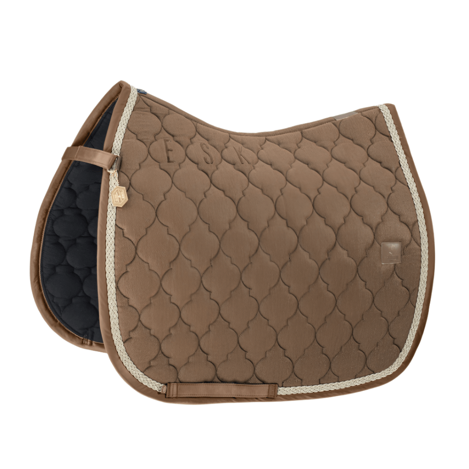 Eskadron Dressage Cotton Glitter Pad - Almond