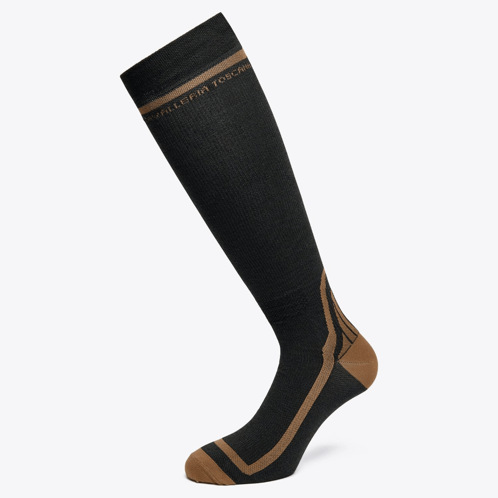 Cavalleria Toscana Wool Sock - Black and Tan
