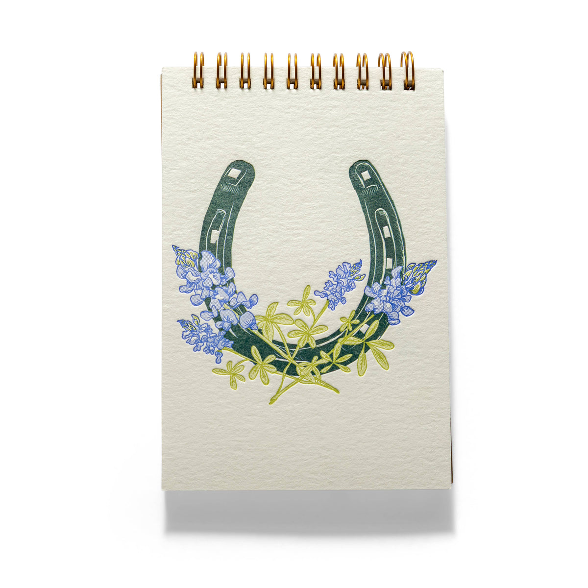 Horseshoe & Bluebonnets Letterpress Notebook
