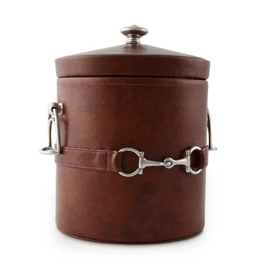 Equestrian Bit Leather Ice Bucket