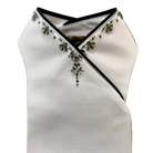 Plastronique Black & Silver Bloom Stock Tie