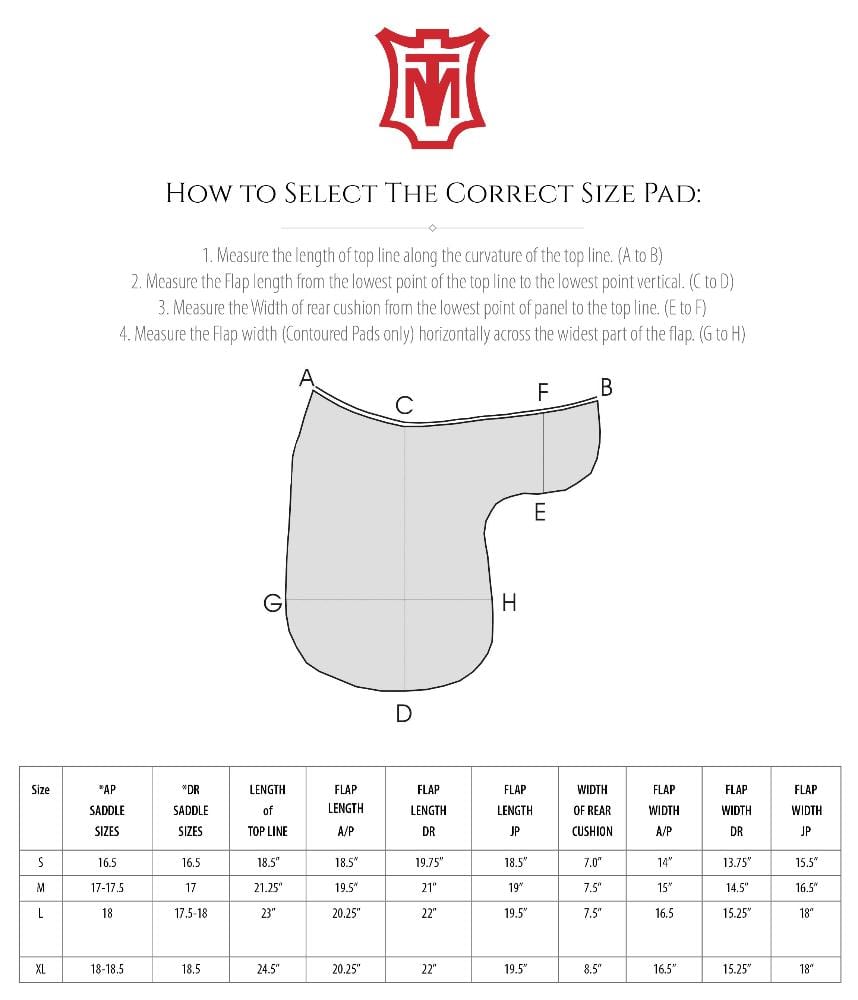 mattes pad size chart