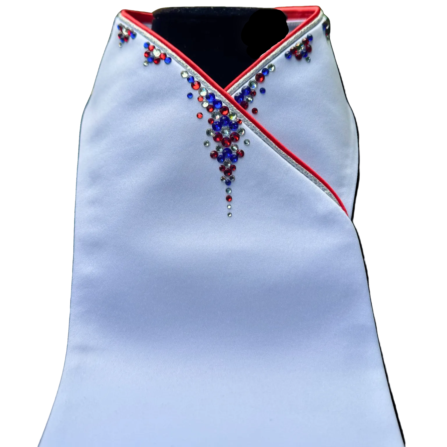 Plastronique Red White Blue Drip Stock Tie