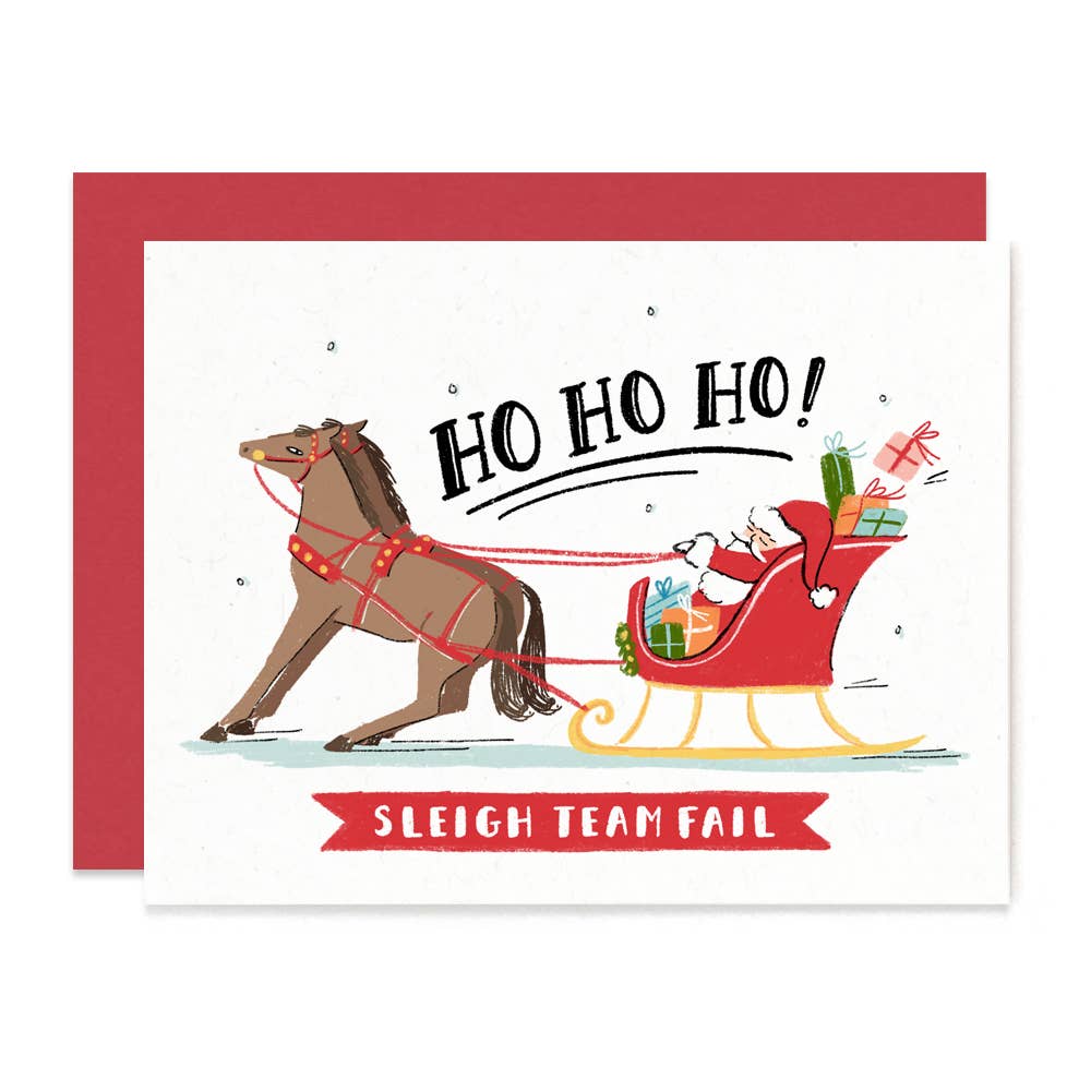 Ho Ho Horses Christmas Card