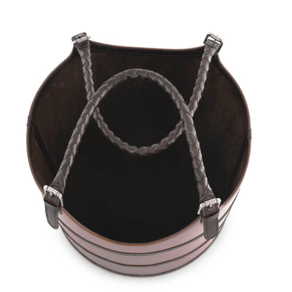 Leather Bit Magazine Basket