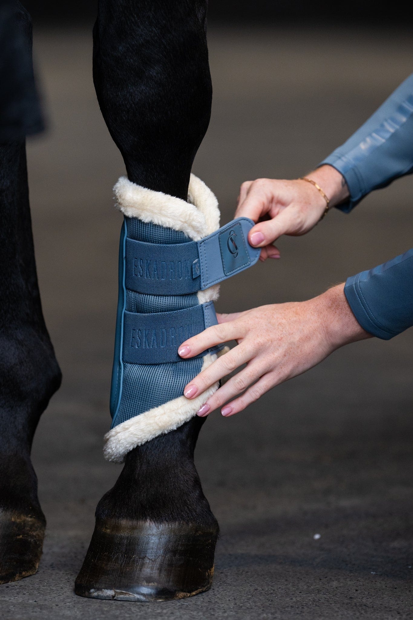 Eskadron Fauxfur Mesh Boots - Steel Blue