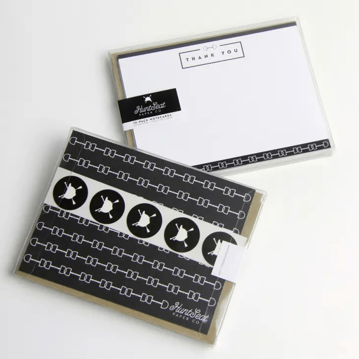10 notecards, envelopes and envelope seals packaged in a box set.