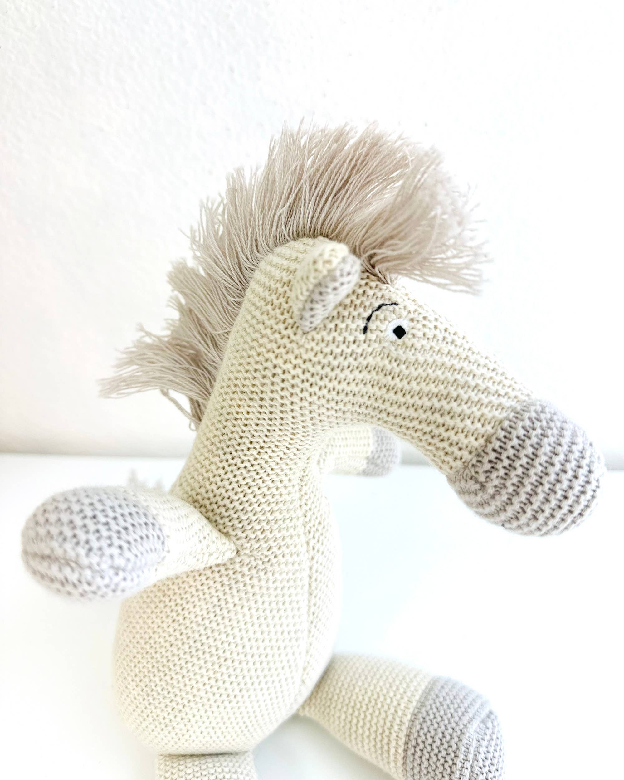 Horse Knit Stuffed Animal Toy 