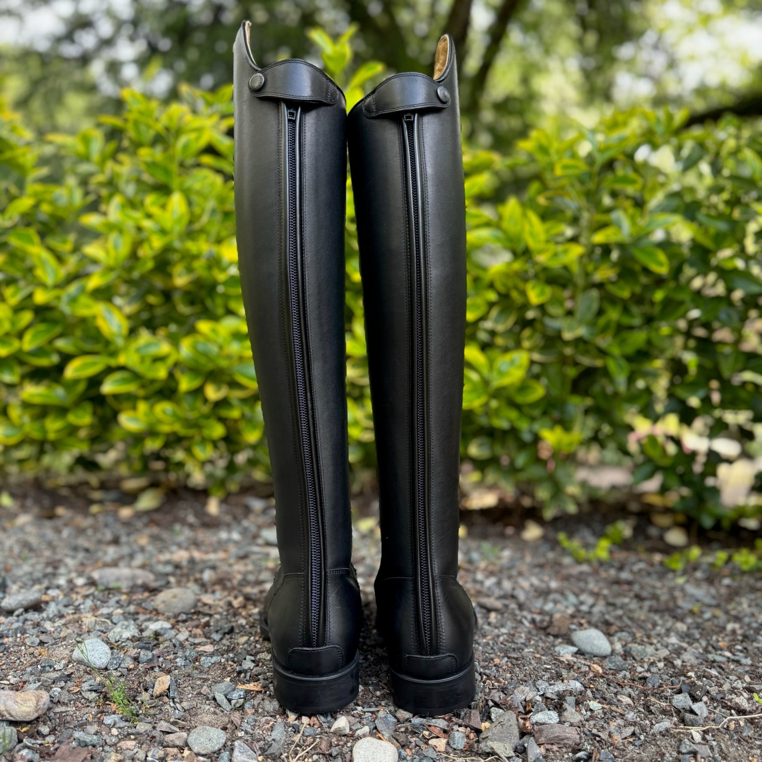 DeNiro Tricolore Ionio Dress Lace Up Tall Boot - Smooth Black