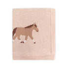Pony Snuggles Organic Cotton Jacquard Knit Baby Blanket