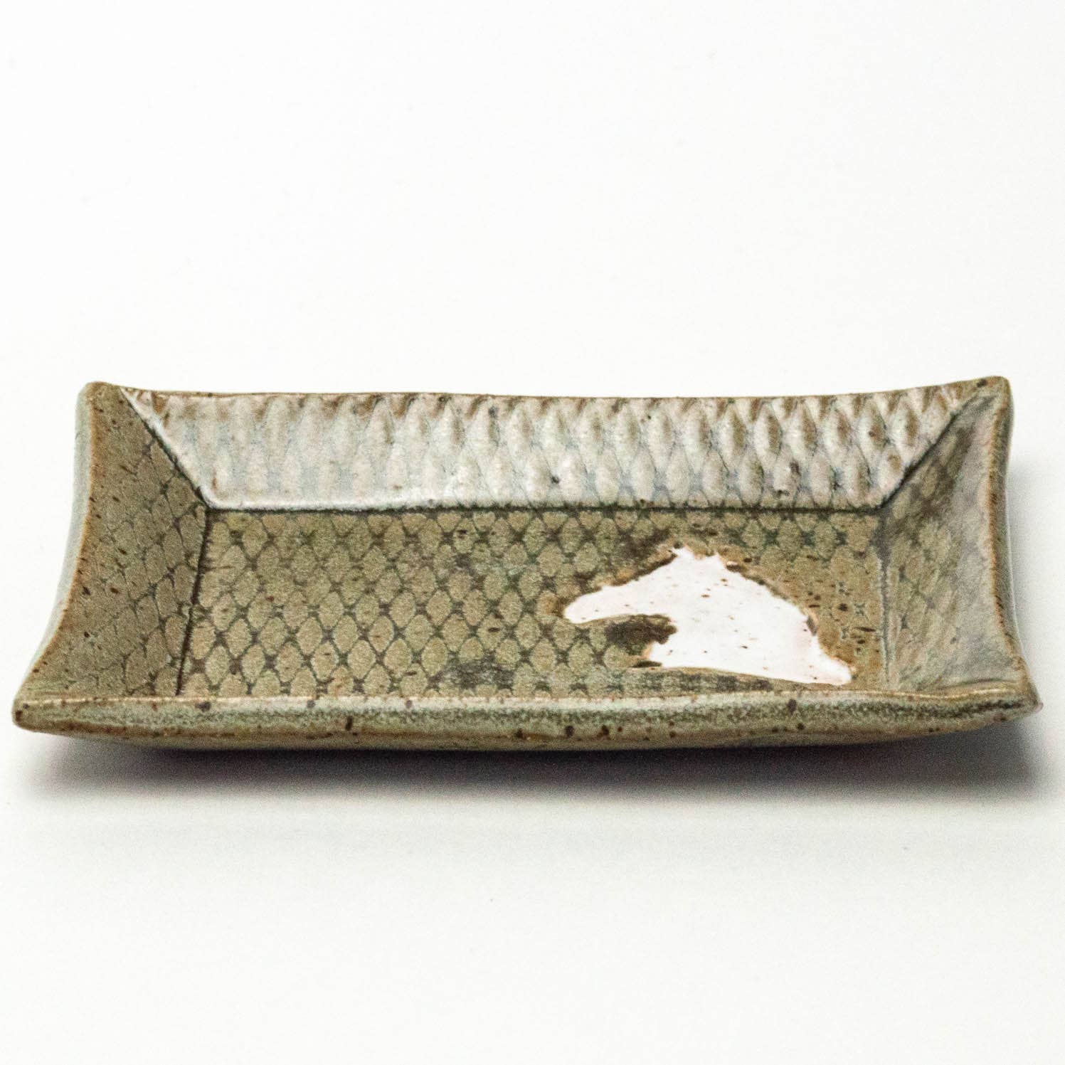 White Horse Handmade Ceramic Gray Trinket Dish