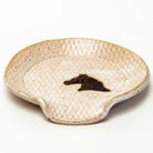 Brown Horse on White Stoneware Spoon Rest
