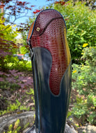 Custom DeNiro Bellini Dressage Boot - Brushed Blue & Cocco Bordeaux Uptop & Ramses with Fineline