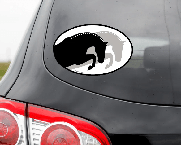 Equestrian Horse Sticker - Hunters in Tandem