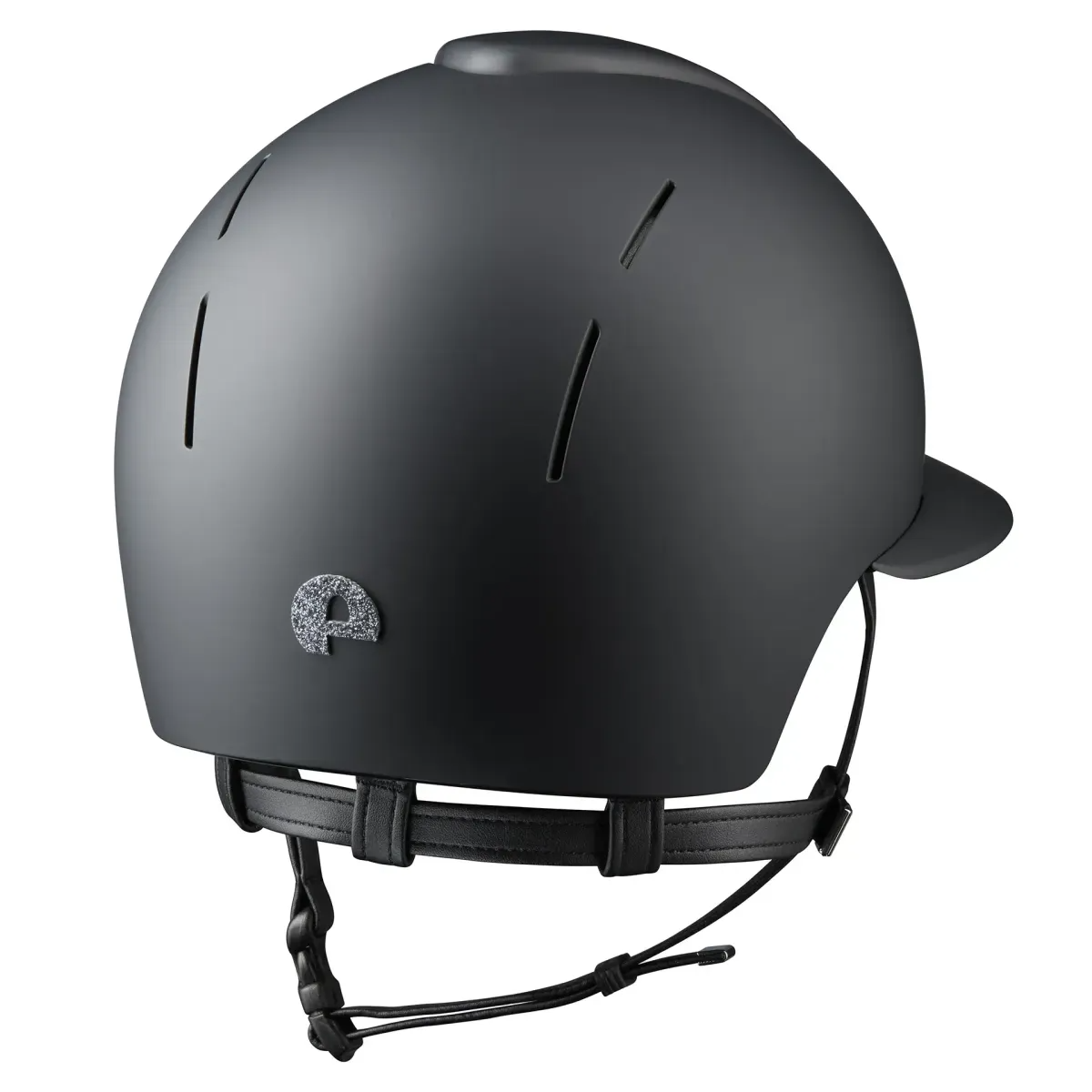 KEP Smart Nova Textile Black with Star Silver and Wide Polo Brim Helmet