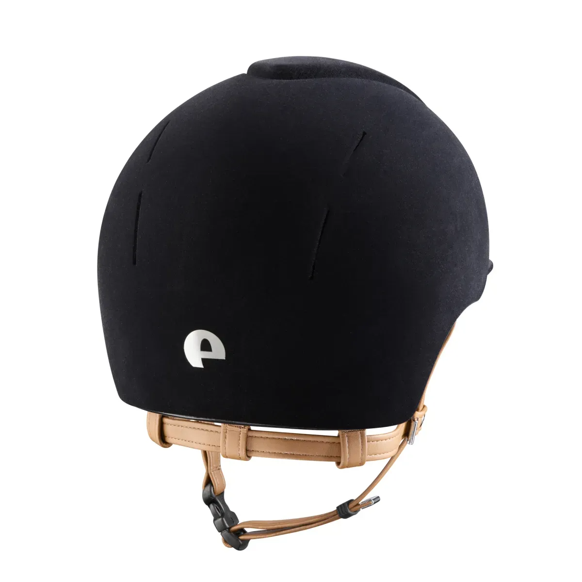 KEP Smart Nova Velvet Black Helmet with Beige Chinstrap