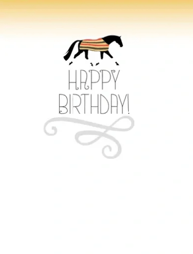 Birthday Card - Horse on Linen