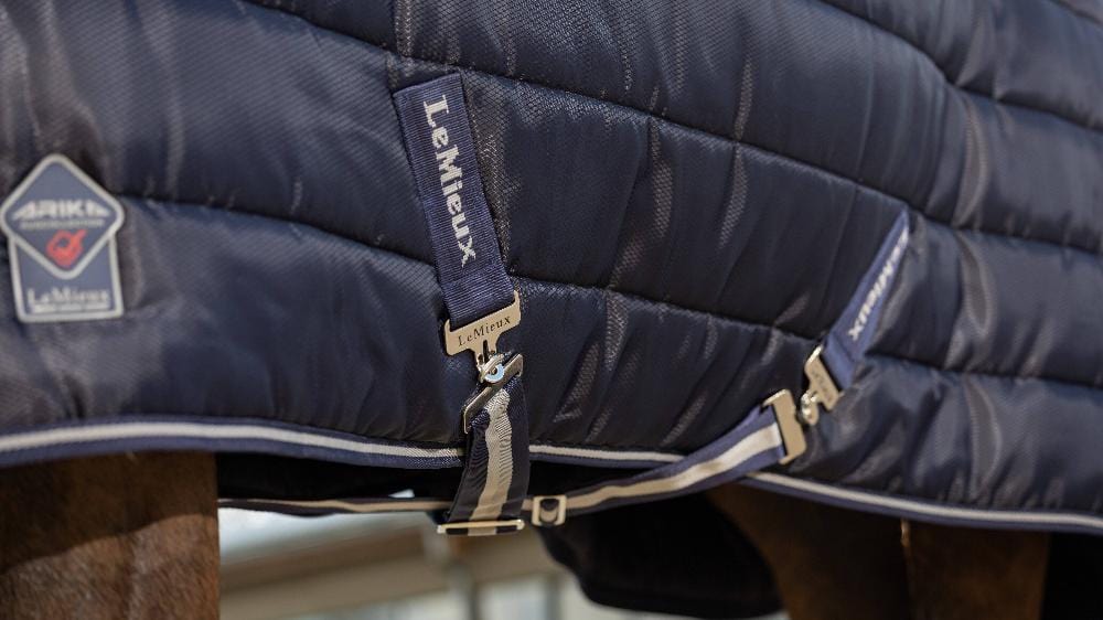 LeMieux Arika Stable-Tek 350g - Navy Surcingle close up