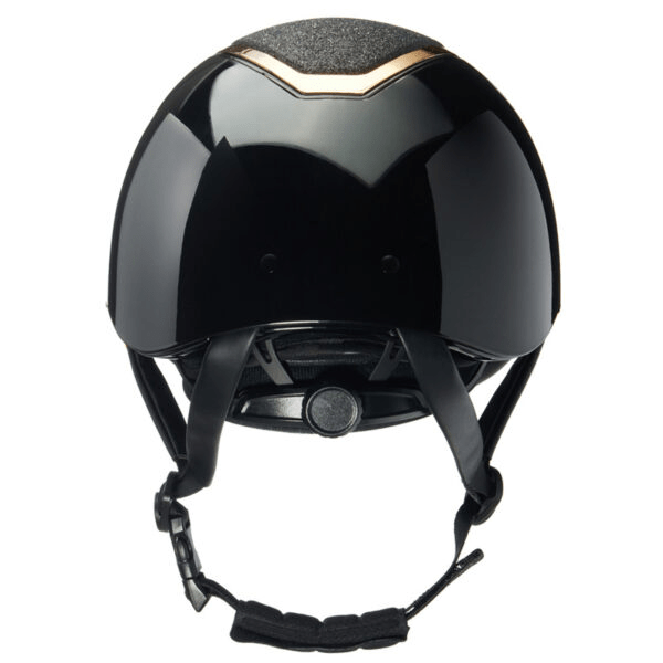 EQx by Charles Owen Kylo Wide Brim MIPS Helmet - Black Gloss Sparkle & Rose Gold