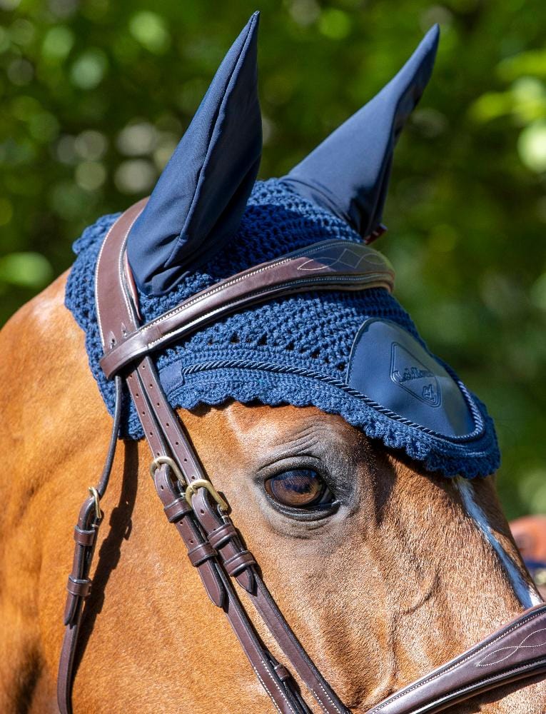 LeMieux Elite Fly Hood - Navy lifestyle