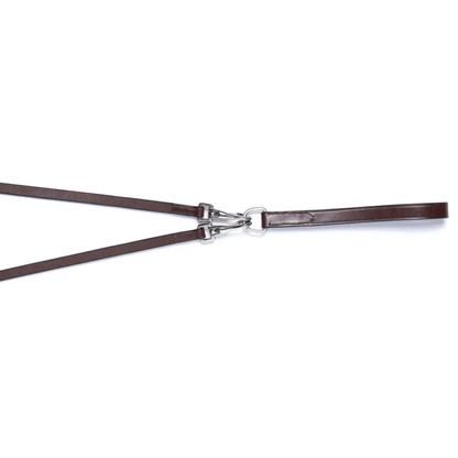 Trust Monaco Leather & Rubber Draw Reins - Brown