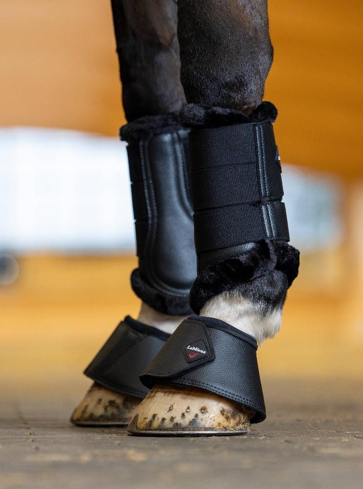 LeMieux Wrapround Leather Bell Boot - Black