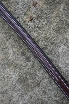 Red Barn Fancy Stitched Square Raised Standing Martingale - white stitching 