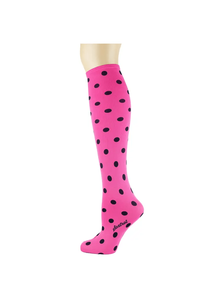 Soxtrot Socks - Azalea Dots