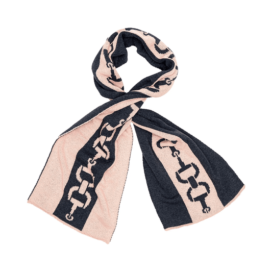 In2Green Striped Snaffle Bit Scarf - Blush