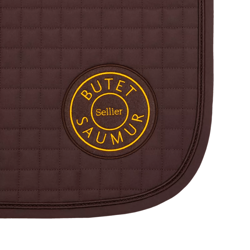 Butet Jumping Saddle Pad Brown with Saffran Logo