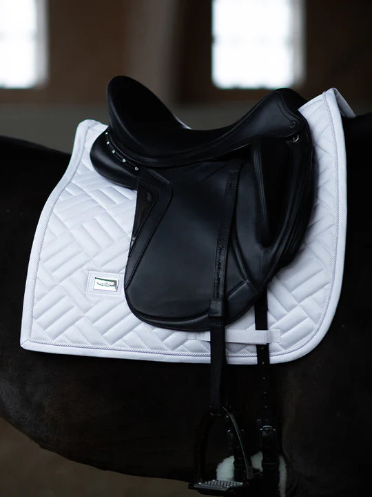 Equestrian Stockholm Dressage Pad - White on White Perfection – Olson's ...