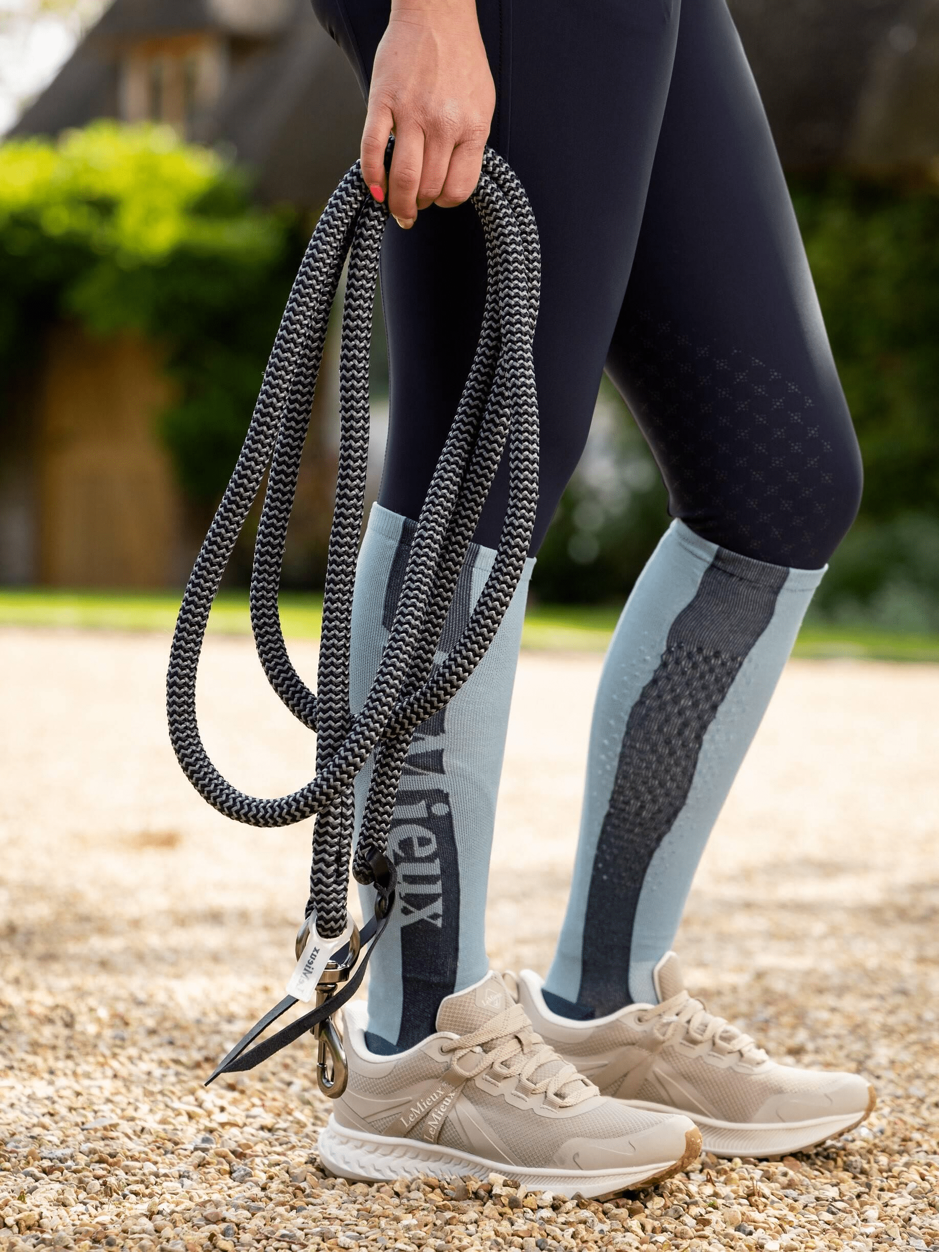 LeMieux Training Lead Rope - Navy/Grey