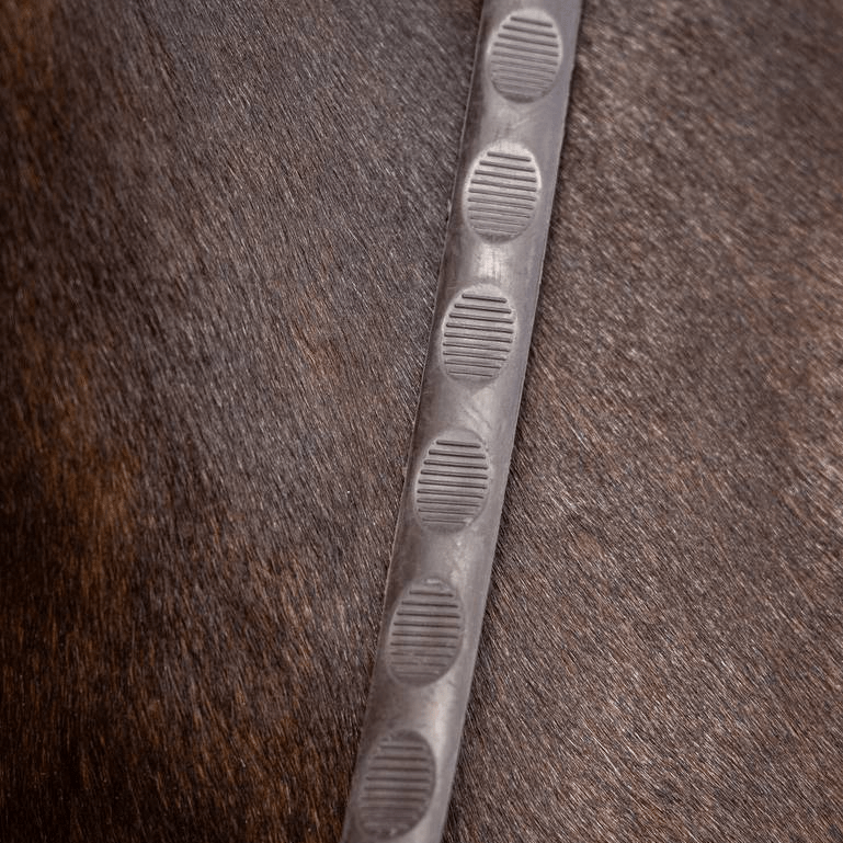 LeMieux Magna Grip Rubber Reins - Brown/ Silver