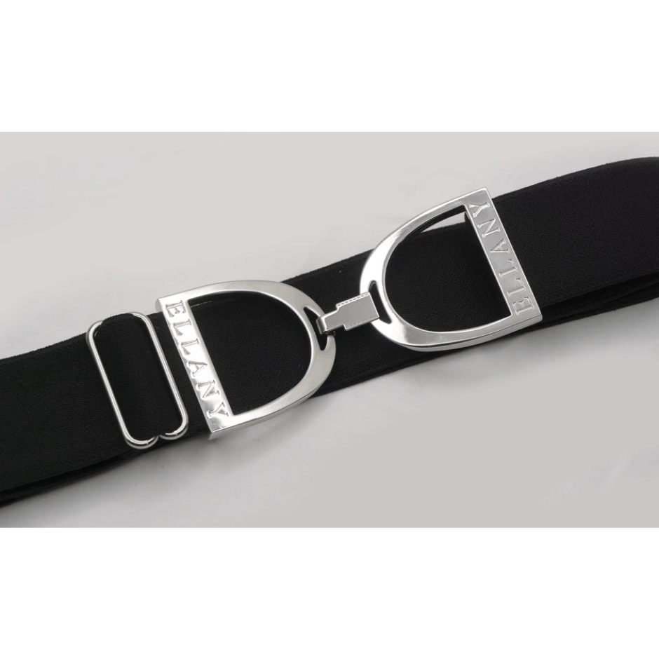 Ellany 1.5" Stirrup Elastic Belt - Black Silver