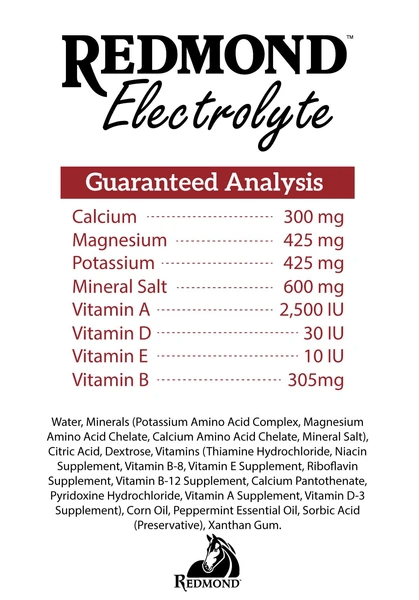 redmond electrolyte paste mint flavor nutrition facts