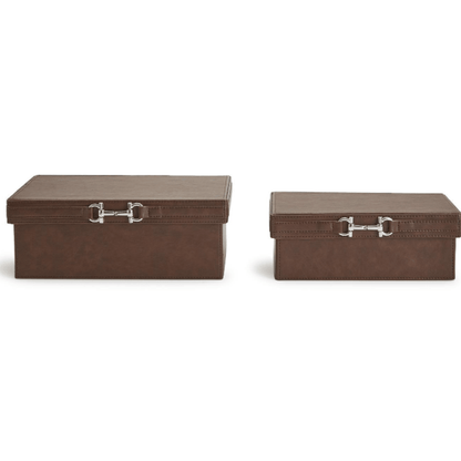 Horse Country Leather Boxes with Snaffle Bit