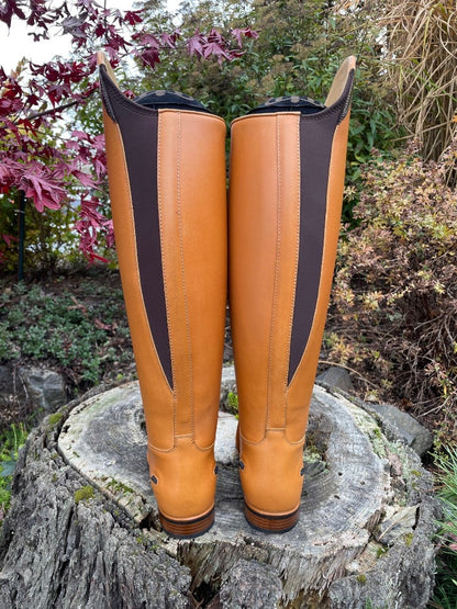 Custom Kingsley Capri 01 Dressage Boot - Nature Mel with Roma Castanho Jenny Top