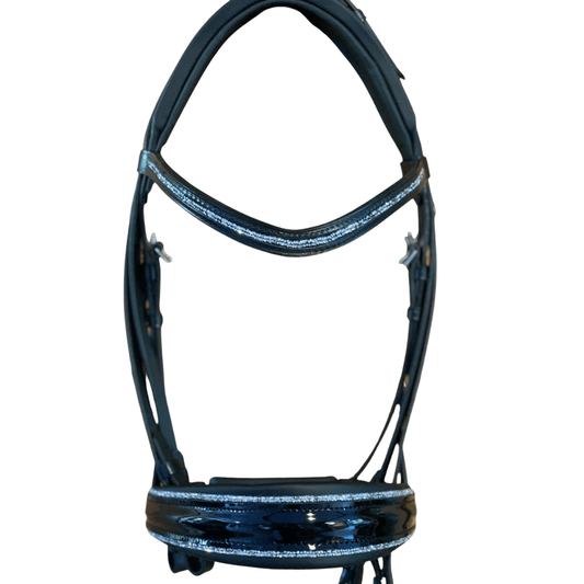 Otto Schumacher Warendorf Feel Good Custom Double Bridle with Patent with Fine Line Crystal*
