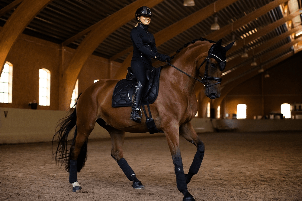 Equestrian Stockholm Polo Bandage - All Black Glimmer