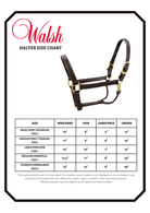 walsh halter size chart