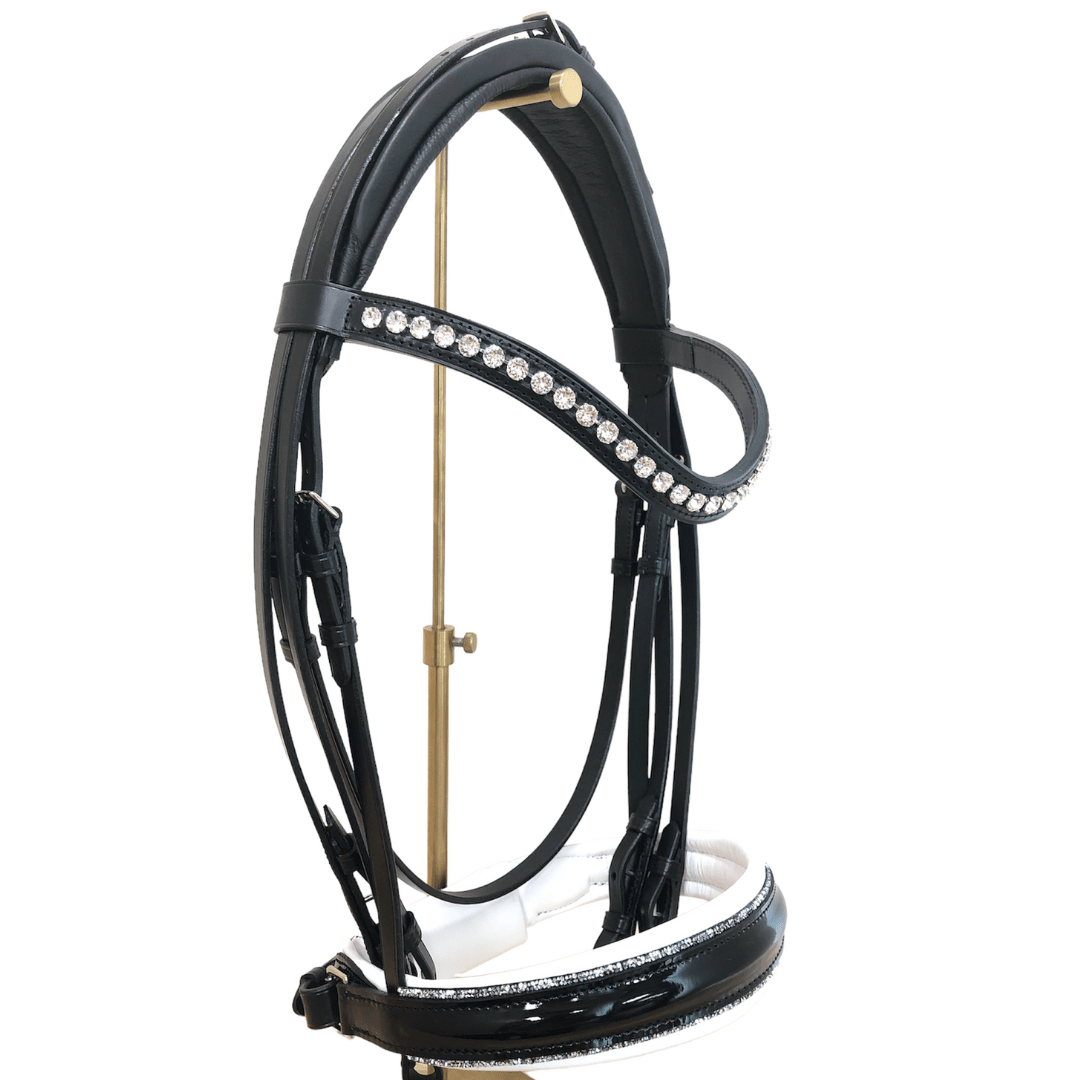 *Otto Schumacher Warendorf Feel Good Double Bridle with Fineline Piping -  Horse