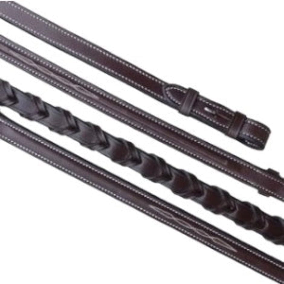 Red Barn Fancy Stitched Raised Reins - Thumbnail 2