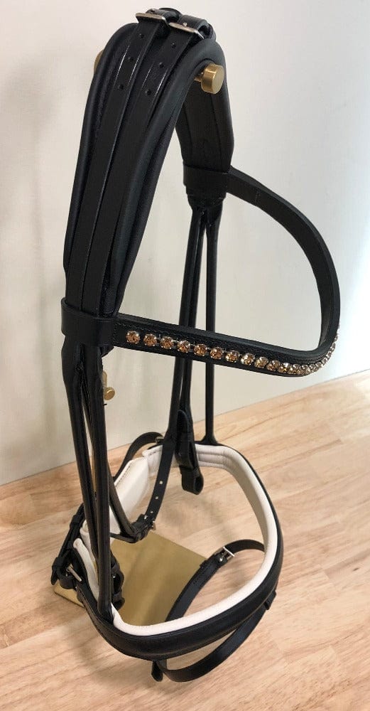 *Otto Schumacher Munchen Feel Good Rolled Snaffle Bridle with Cream Padding - Horse