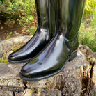 *Custom DeNiro Raffaello Dressage Boot - Brushed Black with Black Camoscio Uptop & Fineline - 39 MA/L