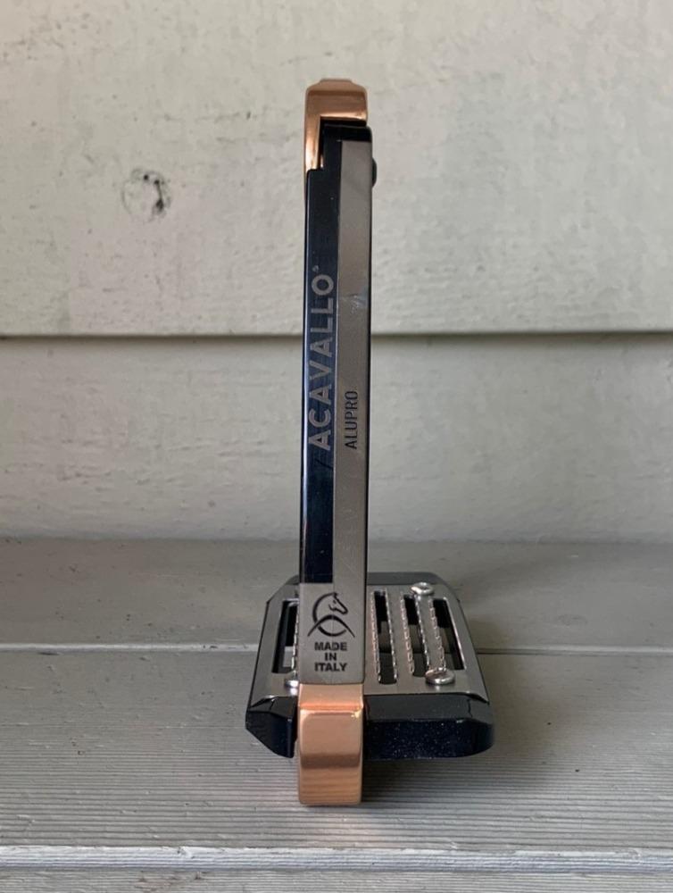 acavallo alupro safety stirrup rose gold