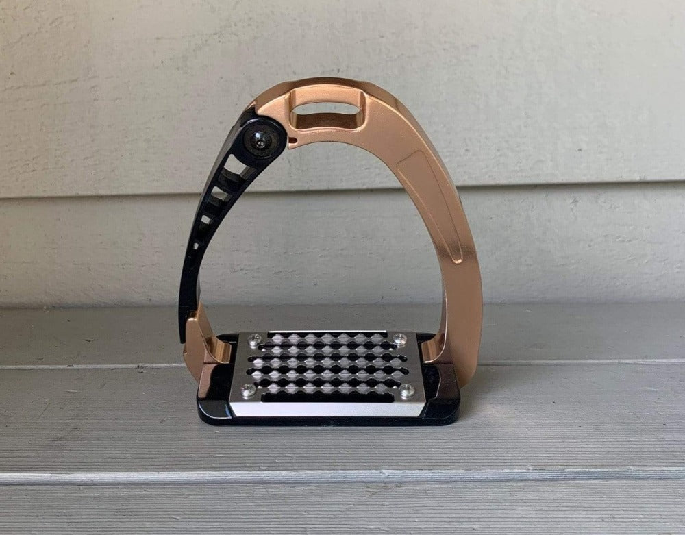 acavallo alupro safety stirrup rose gold
