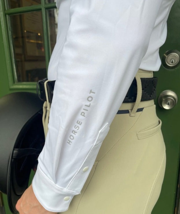 Horse Pilot Monica Long Sleeve Show Shirt sleeve detail